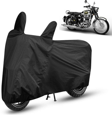 AutoRetail Two Wheeler Cover for Royal Enfield(Classic Chrome, Black)