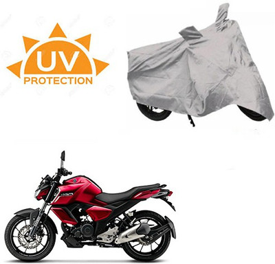 SRENTERPRISES Two Wheeler Cover for Yamaha(FZ-S, Silver)