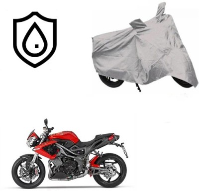 saanvi Waterproof Two Wheeler Cover for DSK Benelli(TNT R, Silver)