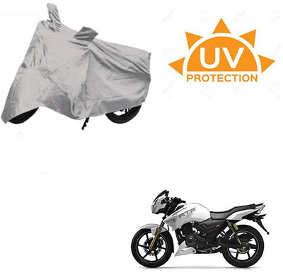 KPIND Two Wheeler Cover for TVS(Apache RTR 180, Silver)