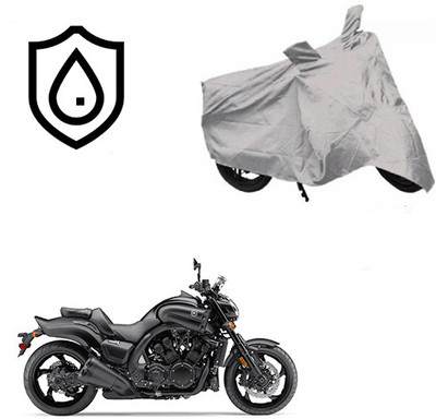 SRENTERPRISES Waterproof Two Wheeler Cover for Yamaha(VMAX, Silver)