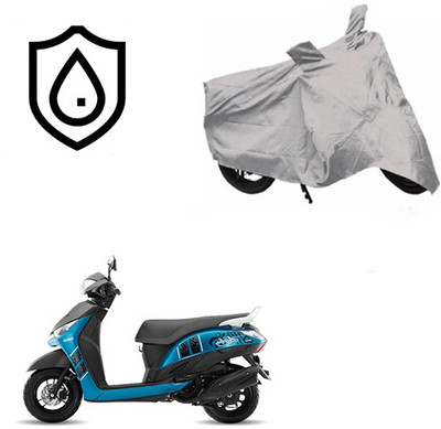 SRENTERPRISES Two Wheeler Cover for Yamaha(Alpha, Silver)