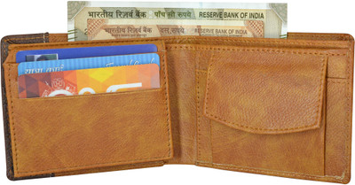 HENEDA Men Tan Artificial Leather Wallet(5 Card Slots)