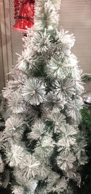 MILUFASHION Pine 155 cm (5.09 ft) Artificial Christmas Tree(Green, White)