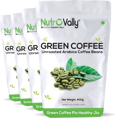 NutroVally green coffee beans for weight loss A Grade Arabica Instant Coffee(4 x 400 g, Green Coffee Flavoured)