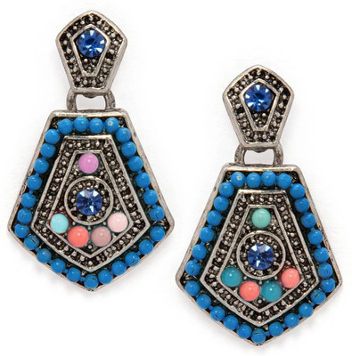 RUBANS Rubans Silver-Toned Drop Earrings Alloy Drops & Danglers