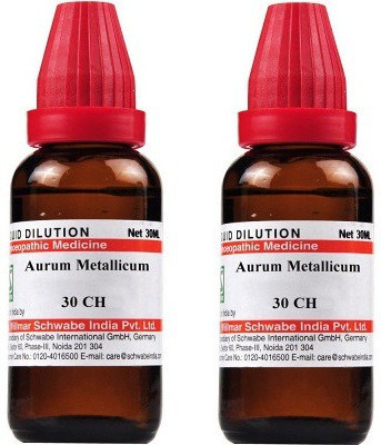 Dr.Willmar Schwabe India Aurum Metallicum 30CH Liquid(2 x 30 ml)