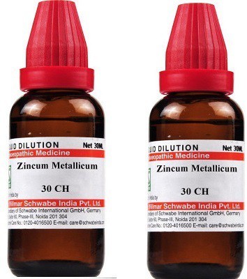 Dr.Willmar Schwabe India Zincum Metallicum 30CH Liquid(2 x 30 ml)