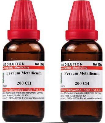 Dr.Willmar Schwabe India Ferrum Metallicum 200CH Liquid(2 x 30 ml)