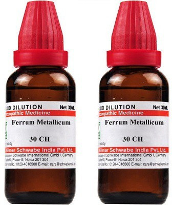 Dr.Willmar Schwabe India Ferrum Metallicum 30CH Liquid(2 x 30 ml)