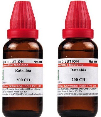 Dr.Willmar Schwabe India Ratanhia 200CH Liquid(2 x 30 ml)