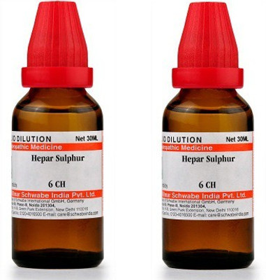 Dr.Willmar Schwabe India Hepar Sulphur 6CH Liquid(2 x 30 ml)