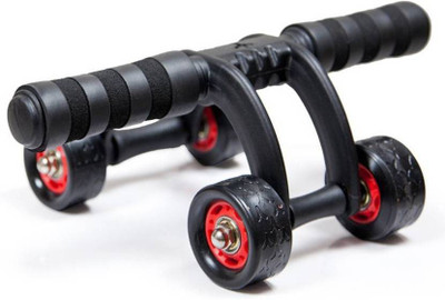 GOCART 4-Wheel Roller Design Ab Exerciser With Knee Pad Ab Exerciser(Black)