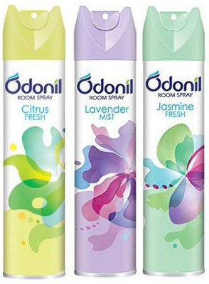 Odonil Rose, Jasmine, Lavender Spray Combo of Citrus + Lavender + Jasmine Fresh(3 x 90 ml)