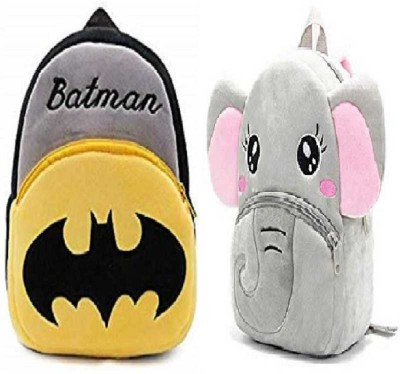 Marissa Fashionable Soft Material School Bag For Kids Plush Backpack Cartoon Toy | Children's Gifts Boy/Girl/Baby/ Decor School Bag For Kids(Age 2 to 6 Year) Plush Bag(Black, Yellow, Grey, 5 L)