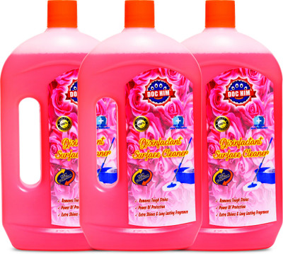 DOC HIM Rose Disinfectant Surface Cleaner Combo (1 LTR X 3) Rose(3 x 1000 ml)