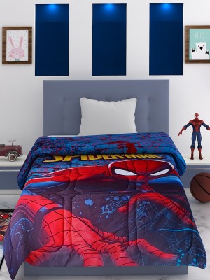 MARVEL Printed Single Comforter for  Mild Winter(Polyester, Blue)