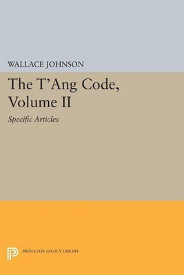 The T'ang Code, Volume II(English, Paperback, unknown)
