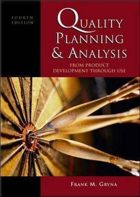 Quality Planning and Analysis  - From Product Development through Use(English, Hardcover, Gryna Frank M.)