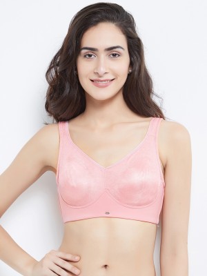 SOIE Woman's Minimizer Full Coverage Non Padded Non Wired Bra Women Minimizer Non Padded Bra(Pink)