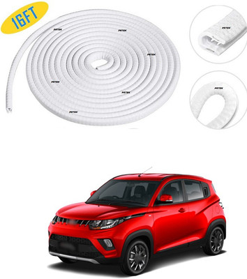 PRTEK Car Door Edge Guards Strip U Shape Flexible Car Door Protector Rubber Anti-Collision Rubber Trim Seal Lining Protect from Chips,Scratches Fits for Most Universal Vehicle(WHITE 16Ft) A118 Car Beading Roll For Window, Bumper, Door(5 m)