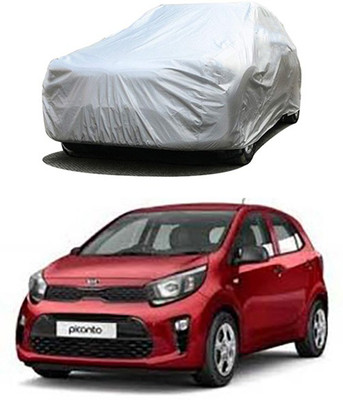 Utkarsh Car Cover For Kia Picanto (Without Mirror Pockets)(Silver)