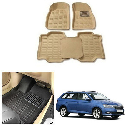 After cars Plastic 3D Mat For  Skoda NA(Beige)