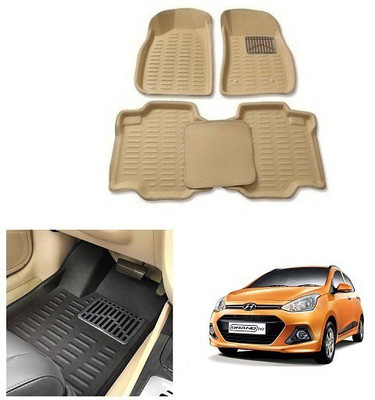 After cars Plastic 3D Mat For  Hyundai Grand i10(Beige)
