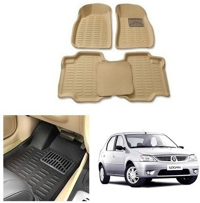 After cars Plastic 3D Mat For  Mahindra Logan(Beige)