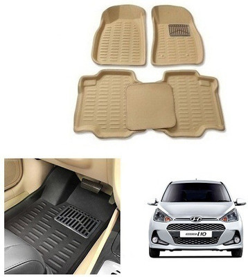 After cars Plastic Standard Mat For  Hyundai Grand i10(Beige)