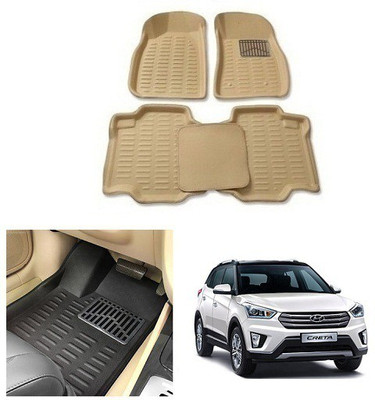 After cars Plastic 3D Mat For  Hyundai Creta(Beige)