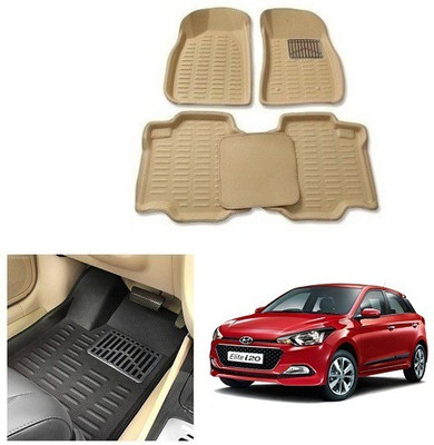 After cars Plastic 3D Mat For  Hyundai Elite i20(Beige)