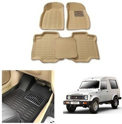 After cars Plastic 3D Mat For  Maruti Suzuki Gypsy(Beige)