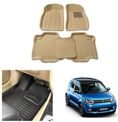 After cars Plastic 3D Mat For  Maruti Suzuki Ignis(Beige)