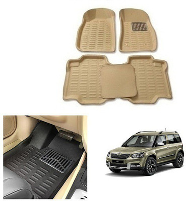 After cars Plastic 3D Mat For  Skoda Yeti(Beige)