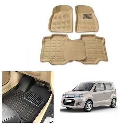 After cars Plastic 3D Mat For  Maruti Suzuki WagonR(Beige)