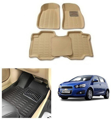After cars Plastic 3D Mat For  Chevrolet Aveo(Beige)