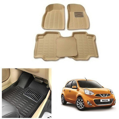 After cars Plastic 3D Mat For  Nissan Micra(Beige)