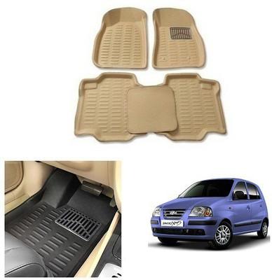 After cars Plastic 3D Mat For  Hyundai Santro Xing(Beige)