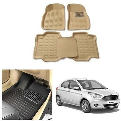 After cars Plastic 3D Mat For  Ford Figo(Beige)