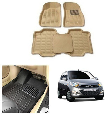 After cars Plastic 3D Mat For  Hyundai i10(Beige)