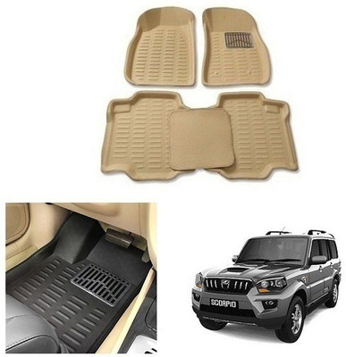After cars Plastic 3D Mat For  Mahindra Scorpio(Beige)