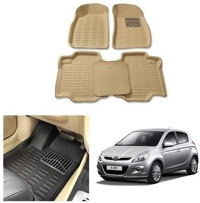 After cars Plastic 3D Mat For  Hyundai i20(Beige)
