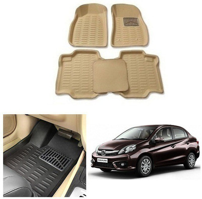 After cars Plastic 3D Mat For  Honda Amaze(Beige)