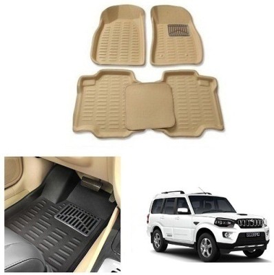 After cars Plastic 3D Mat For  Mahindra Scorpio(Beige)