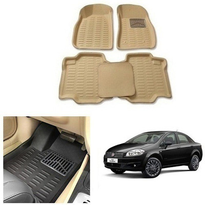 After cars Plastic 3D Mat For  Fiat Linea(Beige)