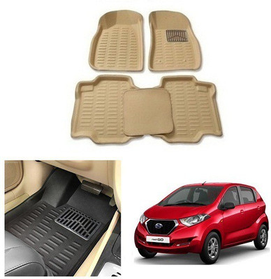 After cars Plastic 3D Mat For  Datsun Redi GO(Beige)