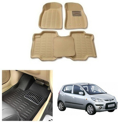 After cars Plastic 3D Mat For  Hyundai i10(Beige)
