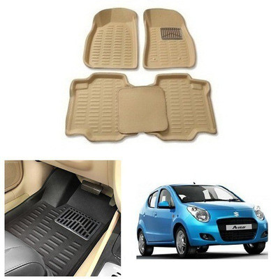After cars Plastic 3D Mat For  Maruti Suzuki A-Star(Beige)