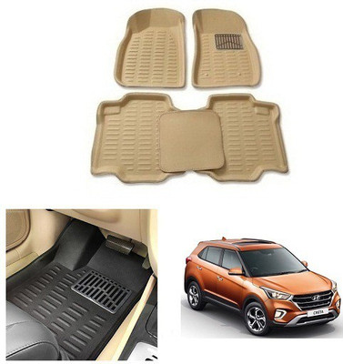 After cars Plastic 3D Mat For  Hyundai Creta(Beige)